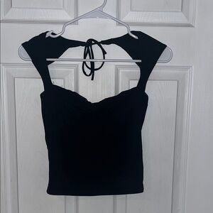 Garage Black Crop Top